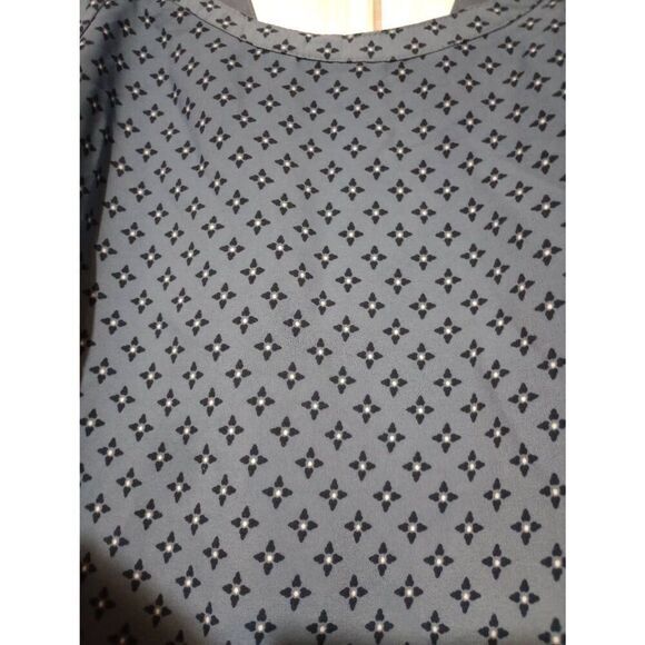 Ladies Large Blue Diamond Pattern Casual Dress Short Sleeve Mini‎ Dress - Picture 4 of 7